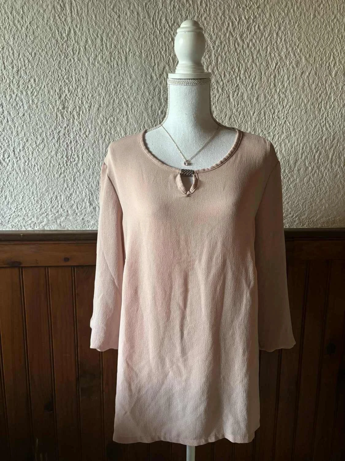 Haut Élégant Rose Poudré avec Détails Dentelle - Taille 2XL / 44